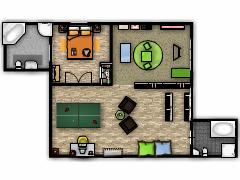 My first project - First design- loft made with Floorplanner