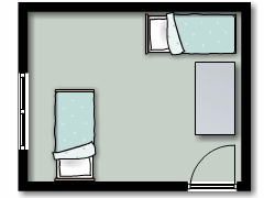My first project - bedroom 2 made with Floorplanner