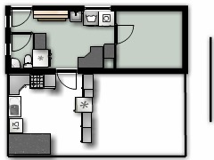 My first project - kitchen remodel made with Floorplanner