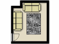 My first project - Scale lounge made with Floorplanner