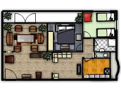 My house  - First design(copy) made with Floorplanner