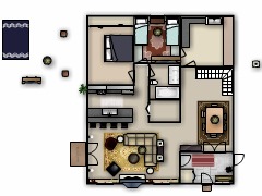 My first project - alternate style made with Floorplanner