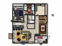 My first project - alternate style made with Floorplanner