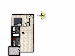 Apart 301 - 301 done made with Floorplanner