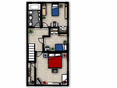 Townhome - First design(copy)(copy) made with Floorplanner