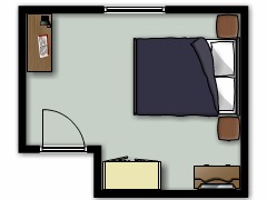 My Bedroom - Module 10 made with Floorplanner