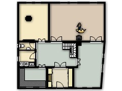 My first project - 1st floor finished made with Floorplanner