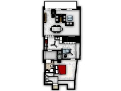 Holiday beach house - Seafront Hse 1st flo made with Floorplanner