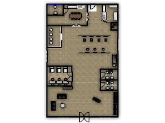 New floorplan - Salon floorplan made with Floorplanner